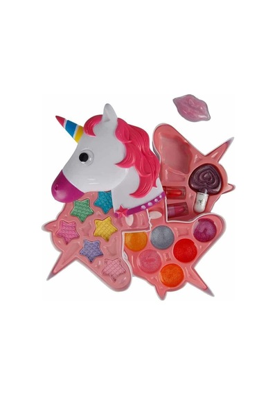 2602 Unicorn Şekilli 3 Katlı Makyaj Güzellik Seti - Ajak-899408