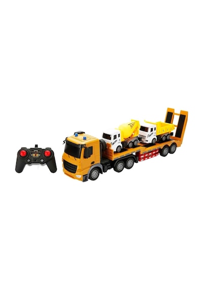 1:18 Suncon Sesli Ve Işıklı Usb Şarjlı Uzaktan Kumandalı Taşıyıcı Kamyon 50 Cm 43264 Kahverengi Kamyon Çok Renkli