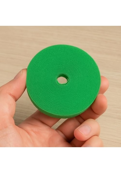 Cırt Cırt Sabitleyici Kablo Düzenleyici - 5 Metre X 1cm Kolay Kullanım, Bahçe Ve Ev İçin Pratik Çözüm Yeşi
