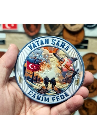 Seyhan Askeri Malzeme Vatan Sana Canım Feda Peç - Arma - Tpu Patch Karışık/çok Renkli Çok Renkli