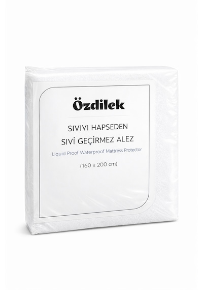 Özdilek Sıvı Geçirmez Alez %100 Pamuk Üst Yüzey Fitted Lastikli Yatak Koruyucu Nefes Alabilir Terletmez Anti Alerjik Beyaz