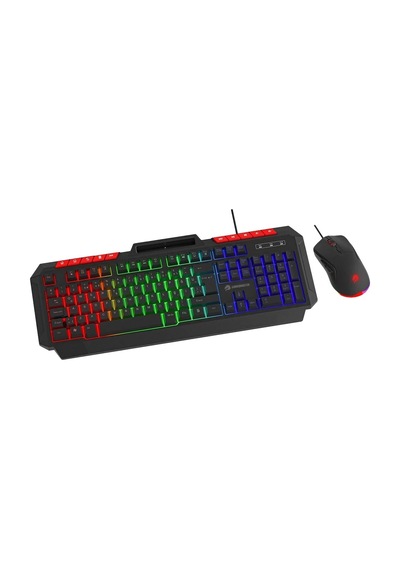 Knight Km-11b Rainbow Aydınlatmalı Kablolu Oyuncu Klavye & Rgb Mouse Set - Siyah