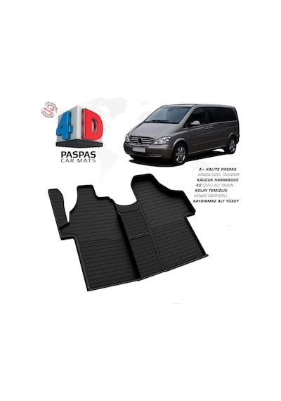 Vito W639 4D Havuzlu Paspas 2011 2012 2013 2014 Model
