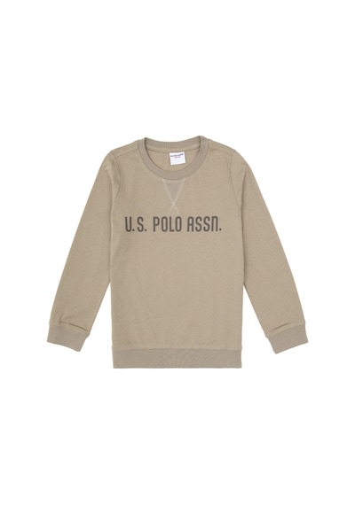 U.S. Polo Assn. Erkek Çocuk Açık Haki Bisiklet Yaka Sweatshirt 50314939-VR183 U.S. Polo Assn. Erkek Çocuk Açık Haki Bisiklet Yaka Sweatshirt 50314939-VR183
