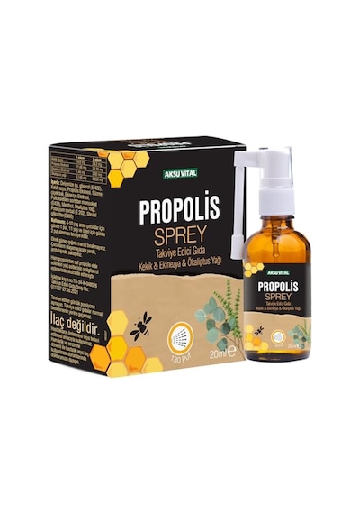 Ayrex Aksuvital Propolisli Boğaz Spreyi 20ml / Kekik, Ekinezya Ve Okaliptus Yağı İçerikli / Doğal Ağız Ve Boğaz