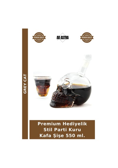 Premium Hediyelik Stil Parti Kuru Kafa Şişe 550 Ml.