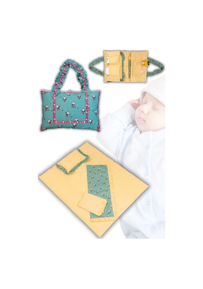 Noel Baba Desenli Anne Bebek Çantası Turkuaz - 674202029 Turkuaz