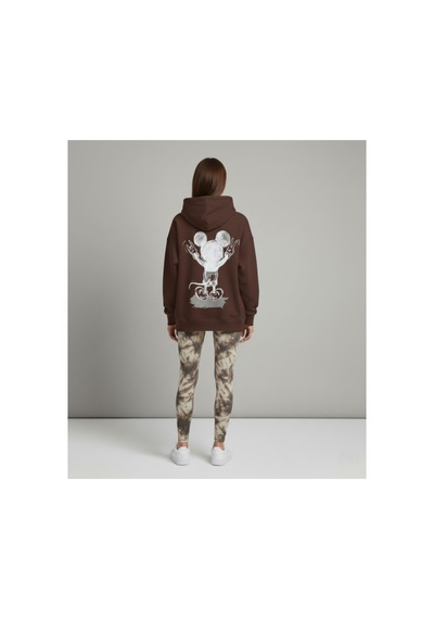 The Kadın Bol Kesim Sırttan Baskılı Oversize Hoody Sweatshirt - Modal Kışlık Kapüşonlu Kahverengi The Kadın Bol Kesim Sırttan Baskılı Oversize Hoody Sweatshirt - Modal Kışlık Kapüşonlu Kahverengi