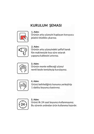 Deconox 304 Kalite 18/10 Paslanmaz Çelik Yapışkanlı Kağıt Havlu A Diğer