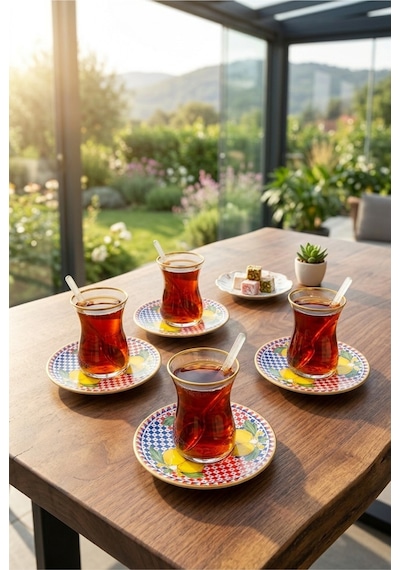 Bernardo Vita 12 Parça Çay Seti Çok renkli