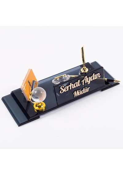 Lord Dünya Aksesuarlı Kabartma Gold Kristal Ofis Masaüstü İsimlik Lord Dünya Aksesuarlı Kabartma Gold Kristal Ofis Masaüstü İsimlik