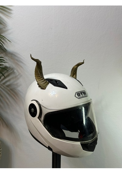 Motor & Motosiklet Bükülmüş Gold Boynuz Kask Dış Aksesuarı Diğer
