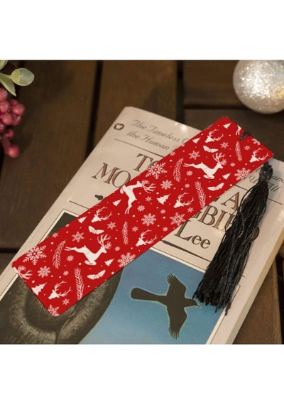 Lexroo Yılbaşı Temalı Kitap Ayracı 13.5 Cm X 4 Cm Metal Malzeme