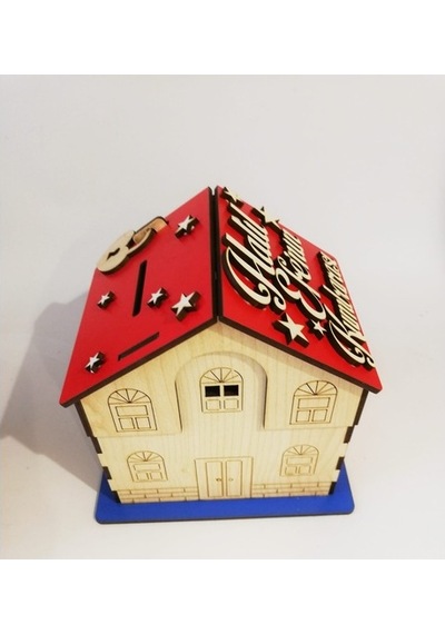Ahşap Kumabara-Ev Kumbara-Dekoratif Hediyelik Eşya