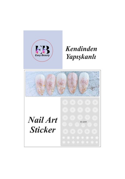 Nail Art Sticker Kendinden Yapışkanlı, Tırnak Süsleme, Tırnak Dövmesi Stikır 2259 Beyaz-2259 Nail Art Sticker Kendinden Yapışkanlı, Tırnak Süsleme, Tırnak Dövmesi Stikır 2259 Beyaz-2259