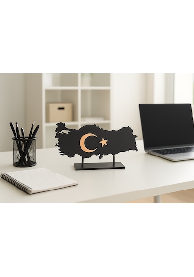 Şık Masaüstü Türkiye Haritası Hediyelik Konsept Ürün 20x10 Cm