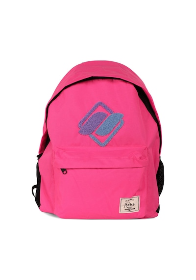 İcone Bag Pembe Önü Nakışlı Laptop Bölmeli Unisex Sırt Çantası Okul Çantası Back To School pembe