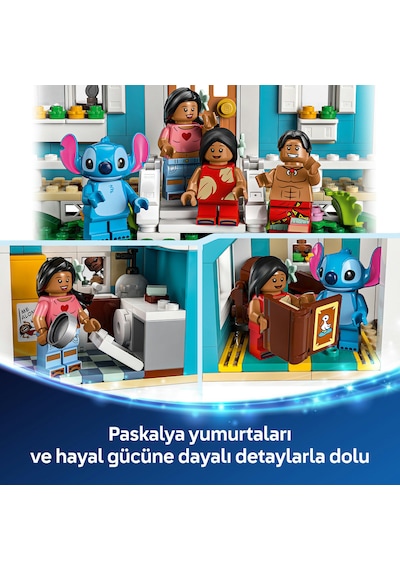 LEGO® ǀ Disney Lilo ve Stiç Plaj Evi 43268 - 9 Yaş ve Üzeri Prenses Seven Çocuklar için Yaratıcı Oyuncak Yapım Seti (834 Parça)