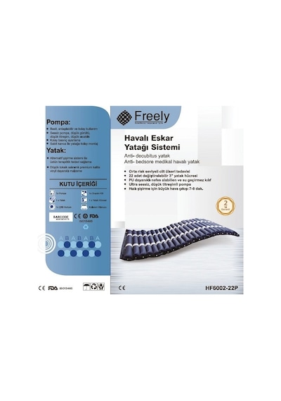 Boru Tipli Havalı Yatak Freely HF6002-22P
