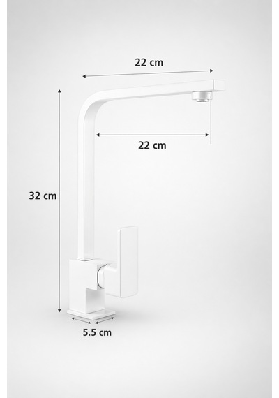 Lüx Premium Beyaz Kare Mutfak Bataryası