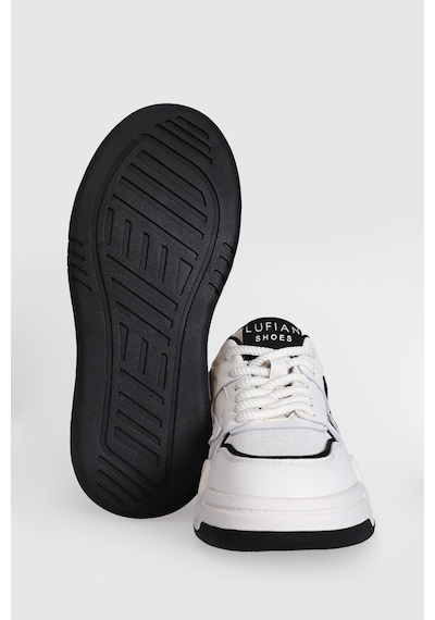 Lufian Maya Kadın Sneaker Ayakkabı Bej Siyah Bej Siyah