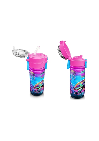Coral High Kız Çocuk 500 Ml Okul Ve Günlük Paslanmaz Çelik Termos - Pembe Mor Kaplumbağa Desenli - Sızdırmaz Çok Renkli Coral High Kız Çocuk 500 Ml Okul Ve Günlük Paslanmaz Çelik Termos - Pembe Mor Kaplumbağa Desenli - Sızdırmaz Çok Renkli