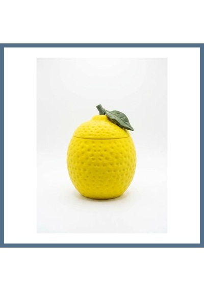 Buradabulabilirsin 3d Baskı Limon Şeklinde Kapaklı Saklama Kabı Dokulu Limon Kavanoz Dekoratif Meyve Kutusu Sarı Bbz