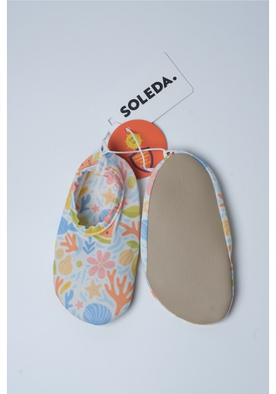Soleda Uv Korumalı Kaydırmaz Bebek Çocuk Deniz Havuz Patiği Underwater Salad Çok Renkli