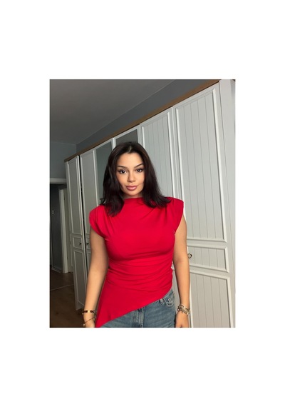 Gigi Wardrobe Cheery Bluz Kırmızı Kırmızı