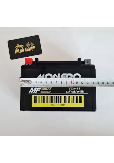 12v 9ah Ytx9-bs Akü Yatık Model - Scooter Atv Motosiklet