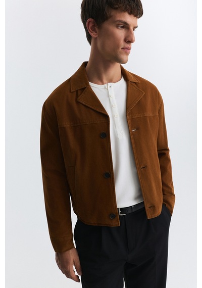 Antioch Crop Fit Suni Süet Ceket Camel