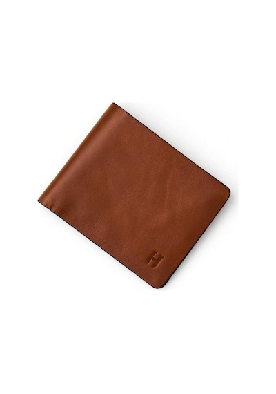 Helmbrook London Eldridge Erkek Taba Deri İnce Tasarım Çok Bölmeli Rfid Korumalı Cüzdan Taba