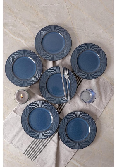 Lapis Myra Pasta Tabağı 22 Cm 6 Adet Q08 Çok Renkli