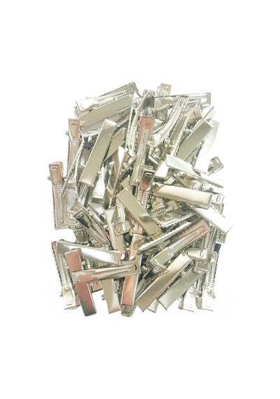 Metal Pens Toka - Timsah Toka 20 Li Paket 4.5 Cm Toka Toka Metalik Gri