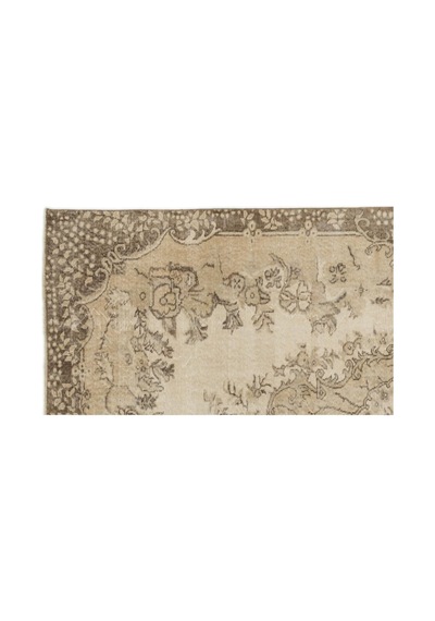 El Dokuması Vintage Yün-pamuk Bej Halı 15152 170 X 288 Cm