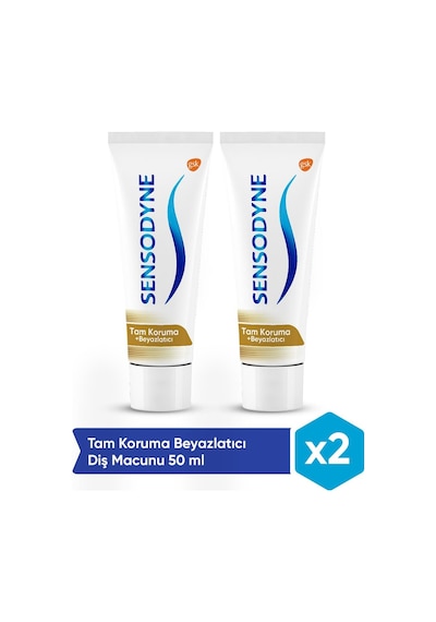 Sensodyne Tam Koruma + Beyazlatıcı Diş Macunu 2 x 50 ML