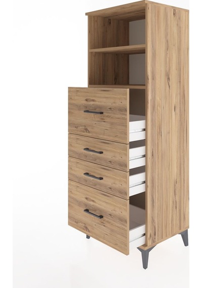 Hyperion Dolap 2 Raflı 4 Çekmeceli 60x44x163 Çam-çam Çam Hyperion Dolap 2 Raflı 4 Çekmeceli 60x44x163 Çam-çam Çam