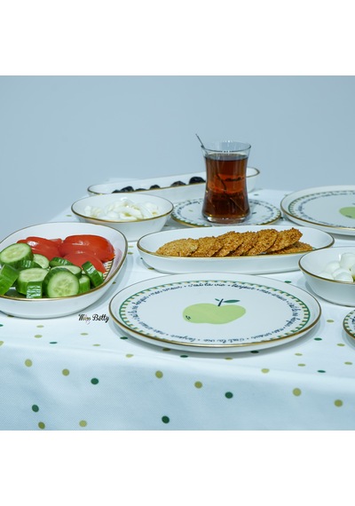 Mon Amour 23 Parça 6 Kişilik Kahvaltı Takımı Porselen Çok Renkli