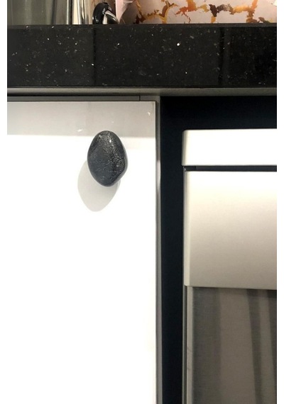Porselen Taş Düğme Antrasit Gri Seramik Mobilya Kulpu Çekmece Dolap Kolu 4.5 Cm Antrasit
