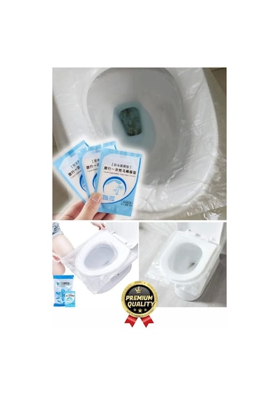 Yeni Seyahat Tipi Taşınabilir Okul Tuvalet Wc Hijyenik Tek Kullanımlık Klozet Kapağı Poşeti 50 Adet Çok Renkli