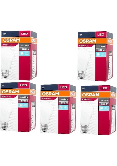 Osram Led Value Ampul Beyaz Işık 8.5 W 60watt 5 Adet