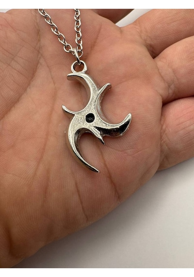 Naruto Ninja Star Yıldız Kolye 60 Cm Zincirli Zamak Kaplama Unisex Anime Takı Çok renkli