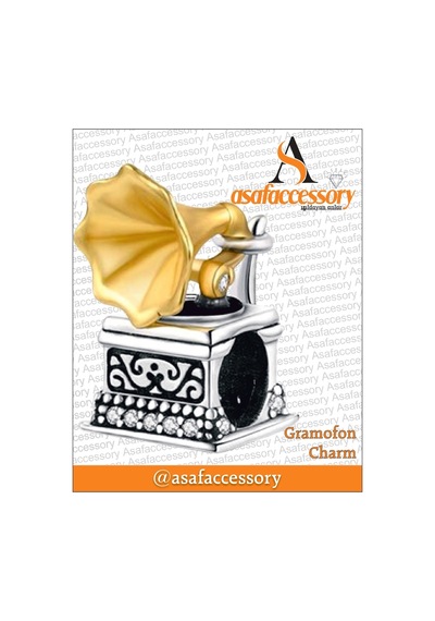 Gramafon Charm Asafaccessory Sarı