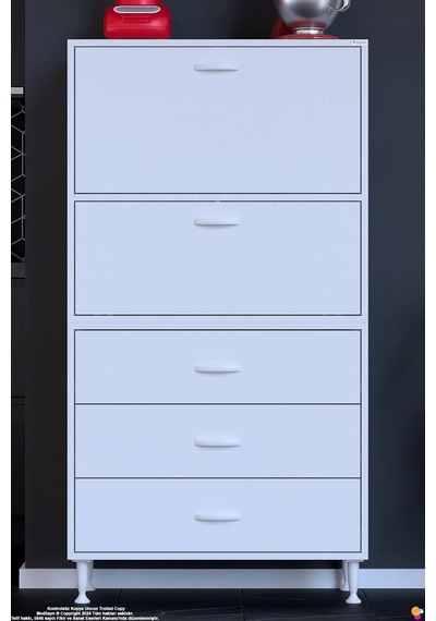More 75 Cm Çok Amaçlı Organizer Mutfak Kiler Banyo 2 Kapaklı 3 Çekmeceli Mutfak Dolabı 75x150x32 Cm Beyaz More 75 Cm Çok Amaçlı Organizer Mutfak Kiler Banyo 2 Kapaklı 3 Çekmeceli Mutfak Dolabı 75x150x32 Cm Beyaz