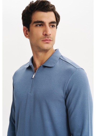 Ar-ma Erkek Basic Slim Fit Fermuarlı Polo Yaka Sweatshirt İnce Modal Pamuk Elastan Karışımlı Örme İnterlok Kumaş K30554989002 Mavi-m2 Mavi Ar-ma Erkek Basic Slim Fit Fermuarlı Polo Yaka Sweatshirt İnce Modal Pamuk Elastan Karışımlı Örme İnterlok Kumaş K30554989002 Mavi-m2 Mavi