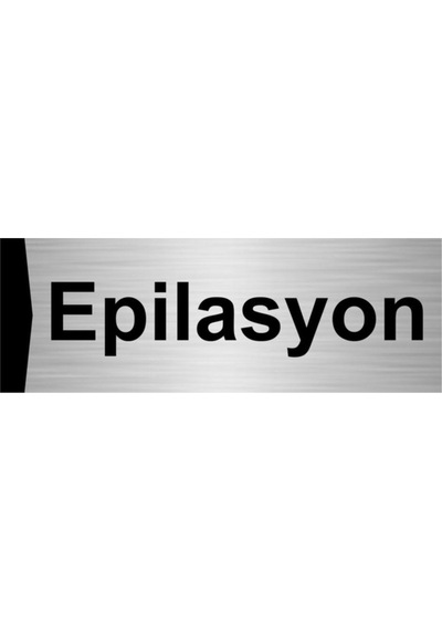Epilasyon 5x20cm Gümüş Renk Metal Yönlendirme Levhası