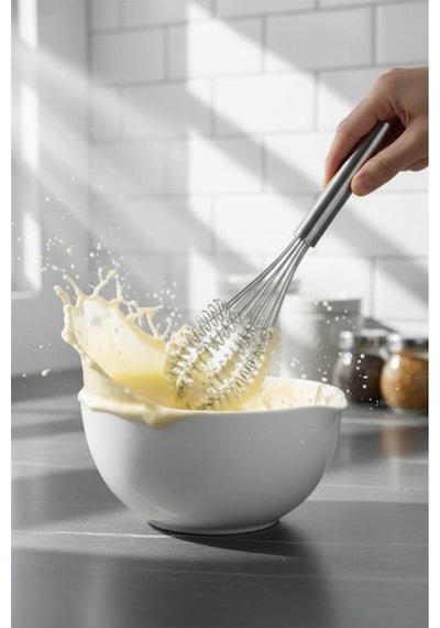 Mien Metal Çırpıcı Seti Pasta Kek Çırpma Teli Tırtıklı Model Metal Diğer