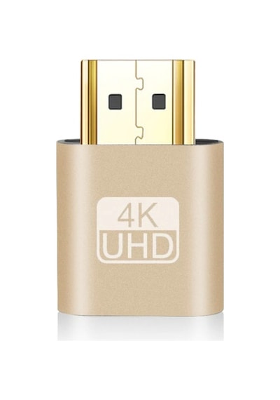 Zauss Hdmı 2.0 Uyumlu Vga Edıd Plug 4K Sanal Ekran Kartı Bi