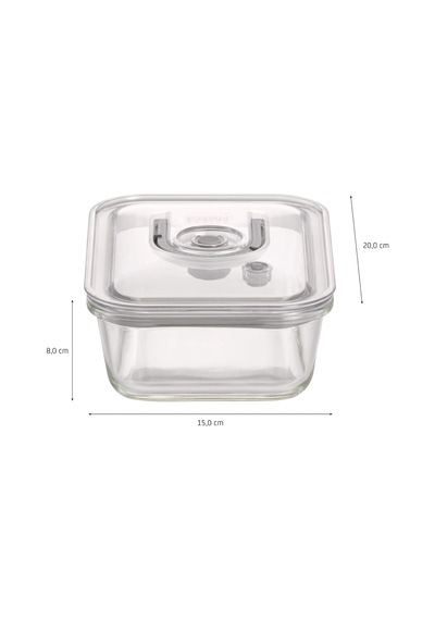 Vacuboxx El Köşeli 1000 Ml Borosilikat Camdan Son Derece Sağlam Vakumlu Kap, Bpa İçermez, Isıya Dayanıklı, Bulaşık Makinesinde Yıkanabilir, Dondurucuya Uygun, Tatsız, Tam Tarih Ayarı Çok Renkli