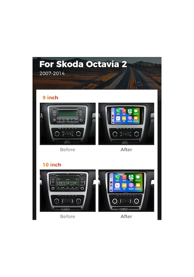 Exvol Skoda Octavia 2008-2012 Android Multimedya 4gb/64gb 10 İnc
